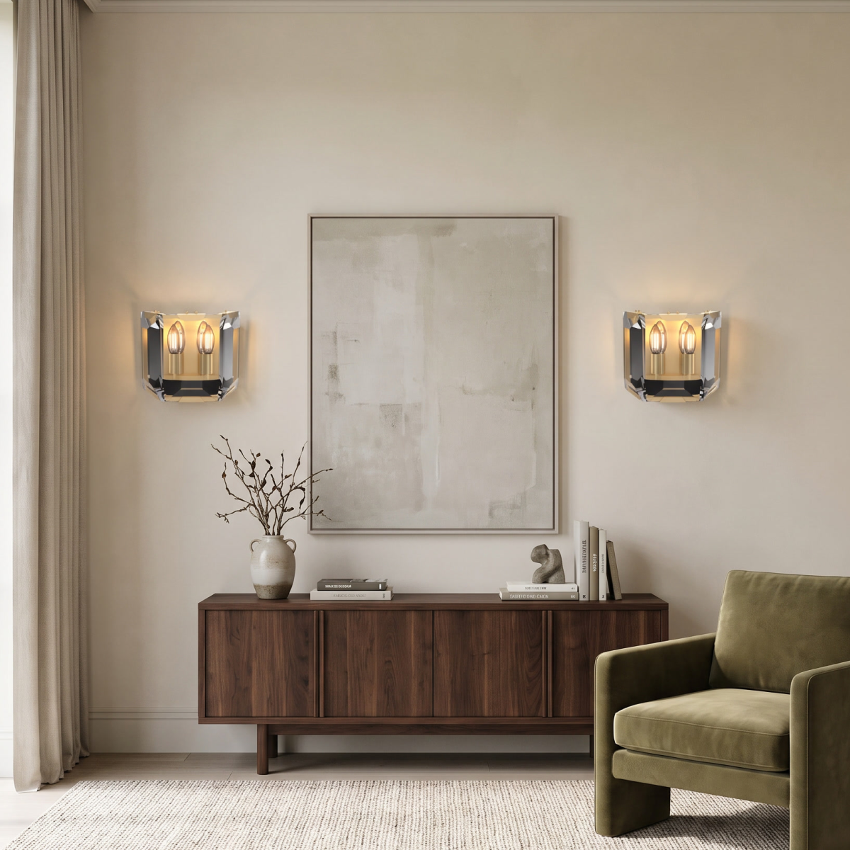 Luxury Brass Crystal Sconce