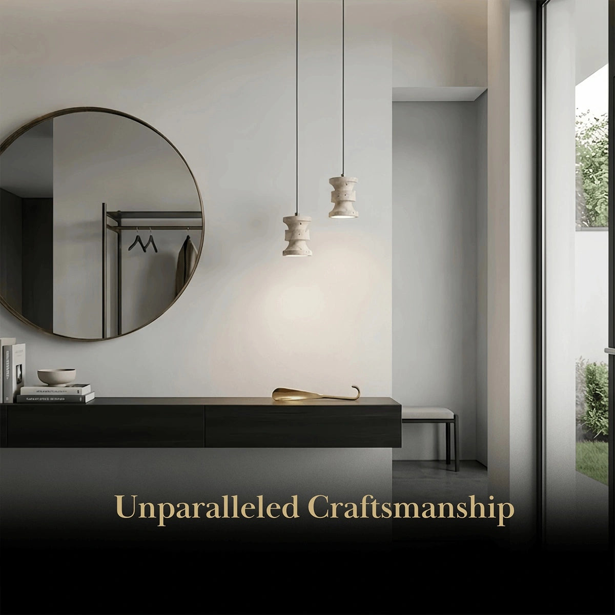 Strata Yellow Travertin Pendelleuchte