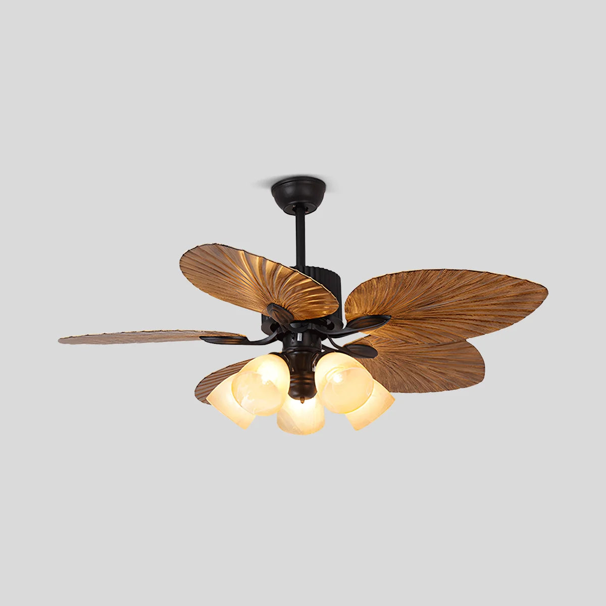 Antizer Tropical Palm Leaves Ceiling Fan with Light Style A-5 Lights Dia 132cm / 52"