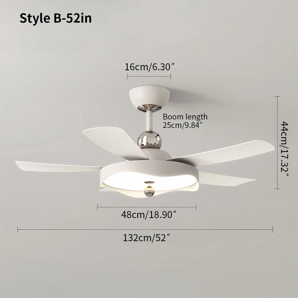 Silent Ceiling Fan with Light & Remote Control