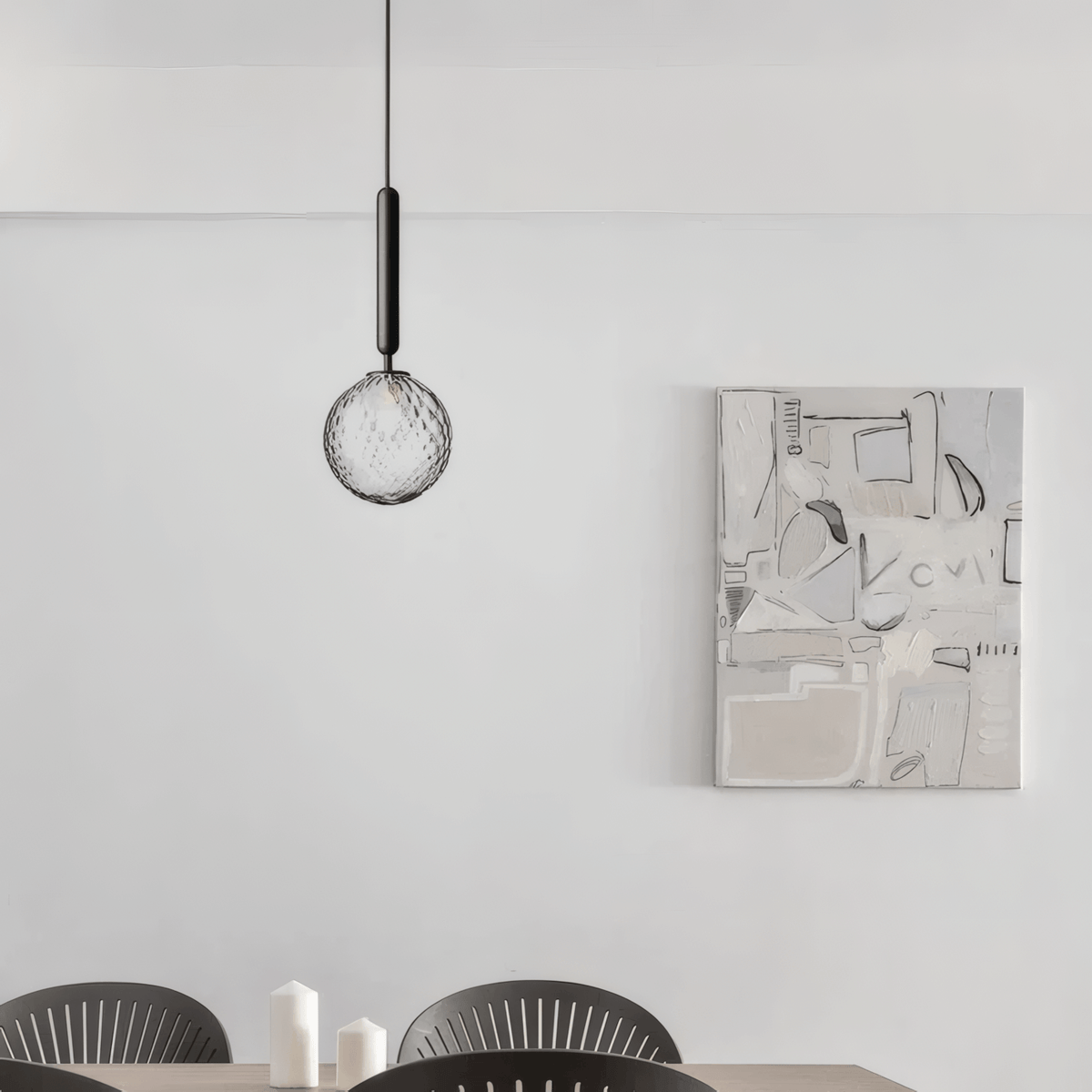 Modern Gold Pendant Light – Globular Glass/Metal Fixture