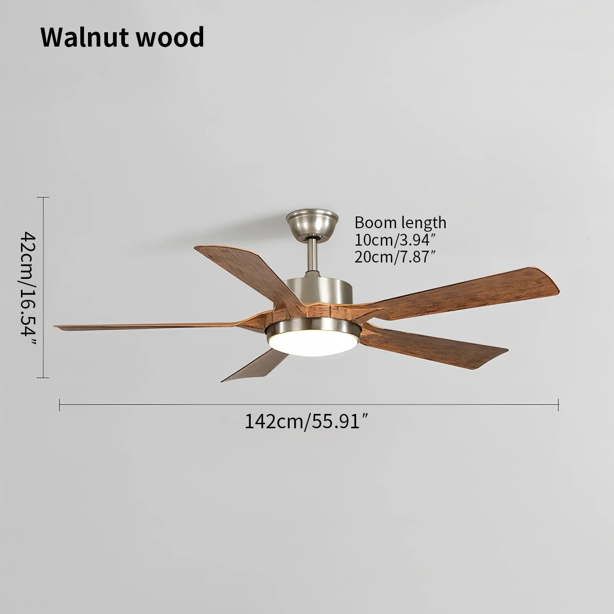 Dimmbarer Deckenventilator mit Licht & Fernbedienung