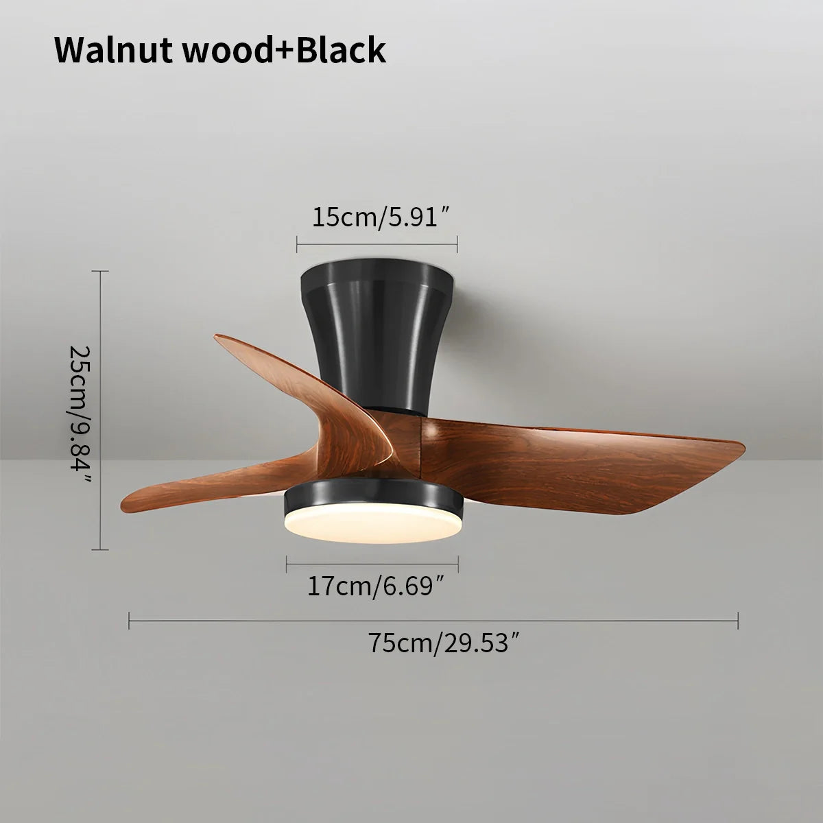 Nordische LED-Deckenleuchte mit Ventilator für das Wohnzimmer