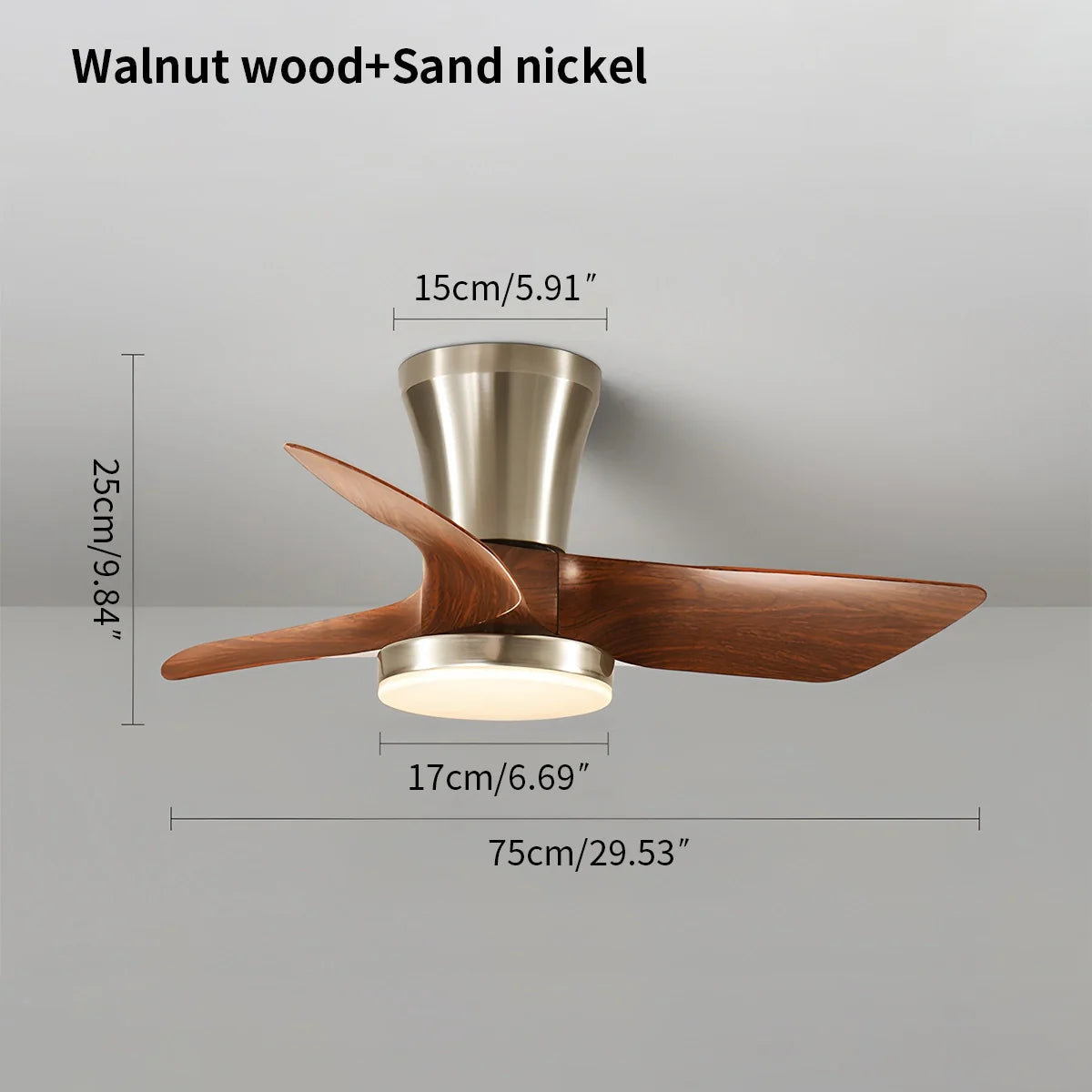 Nordische LED-Deckenleuchte mit Ventilator für das Wohnzimmer