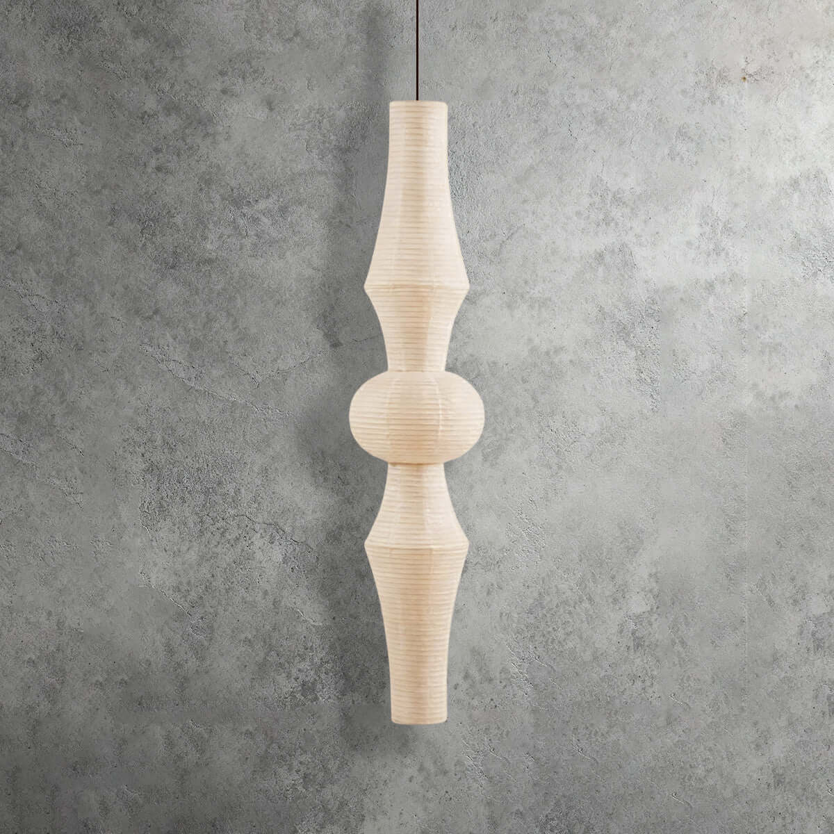 Hängeleuchte mit Washi-Papierecken