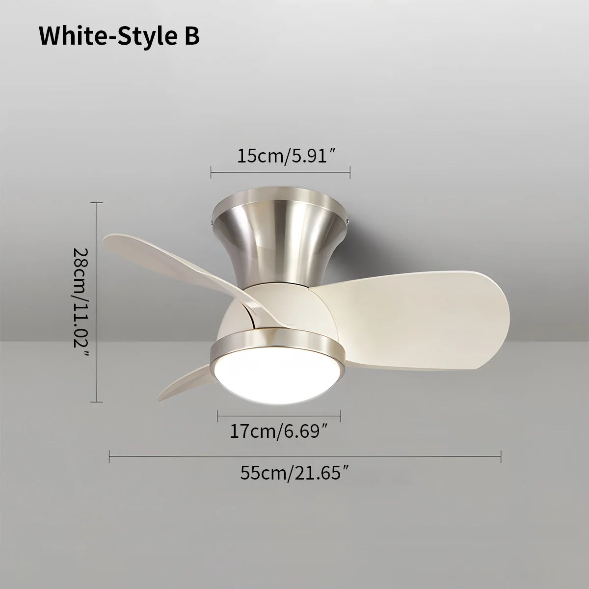 Einfache Deckenventilatorlampe für Kinderzimmer