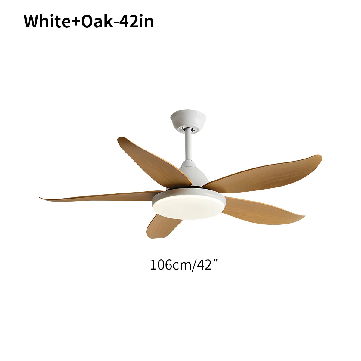 5 Blade Contemporary Ceiling Fan Lamp