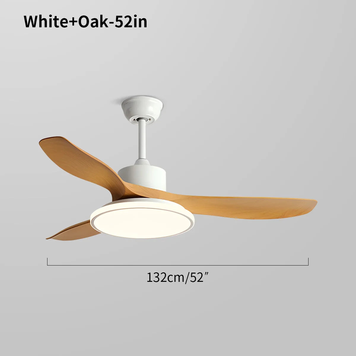 Moderner Deckenventilator mit 3 Flügeln und Beleuchtung