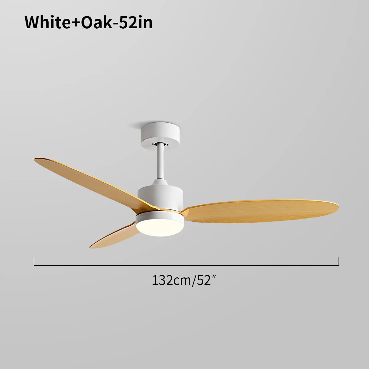 3-Blatt-Deckenventilator mit Licht für Schlafzimmer