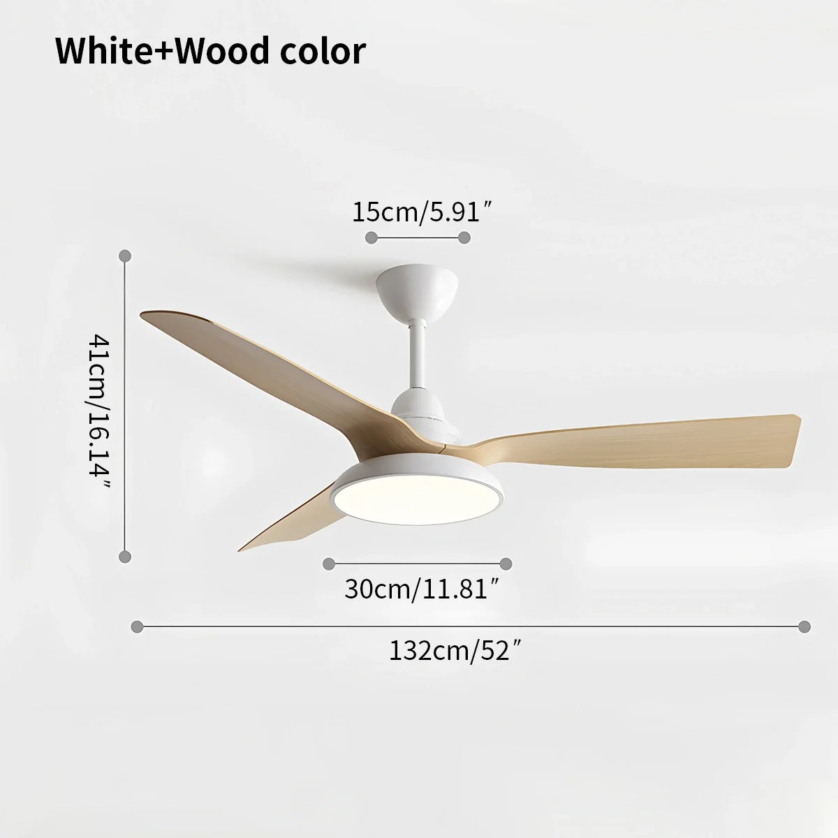 Amerikanischer Retro-Deckenventilator mit Beleuchtung
