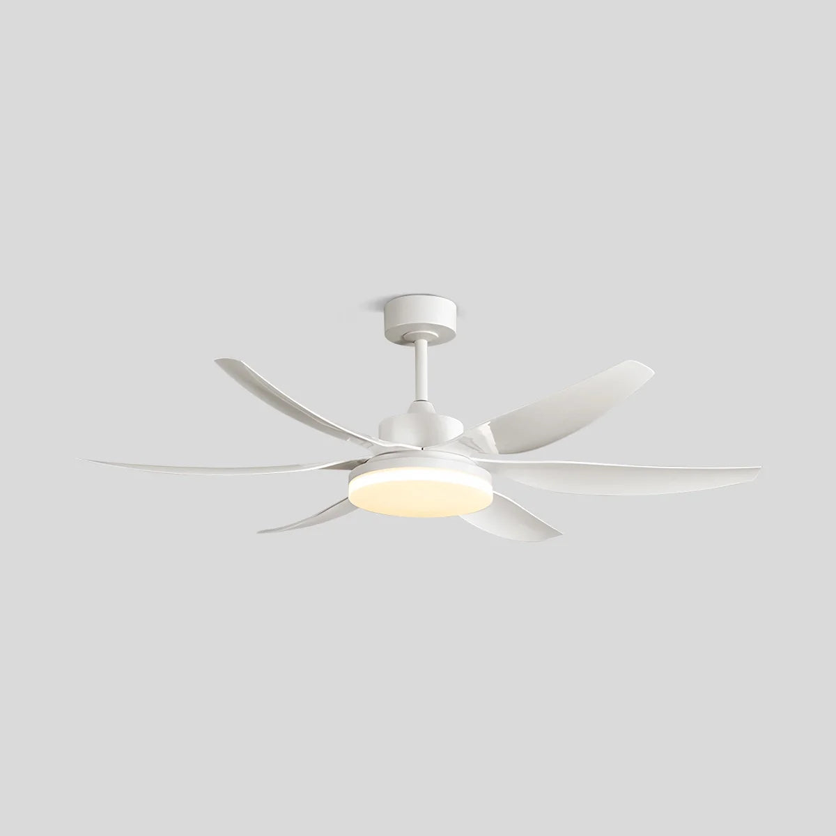 Antizer Nordic Style LED 6-Blade Ceiling Fan with Light White D137cm / 54"
