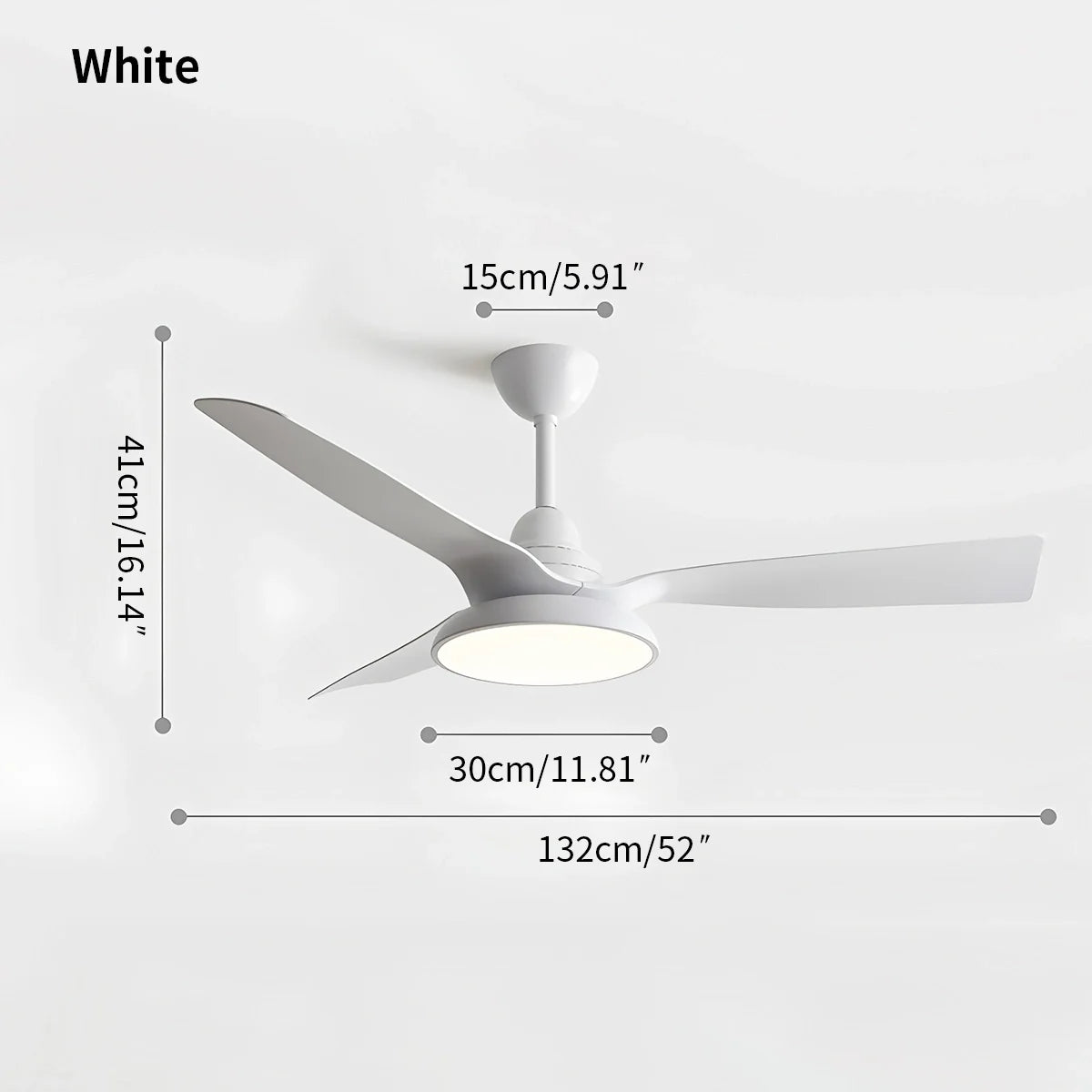 Amerikanischer Retro-Deckenventilator mit Beleuchtung