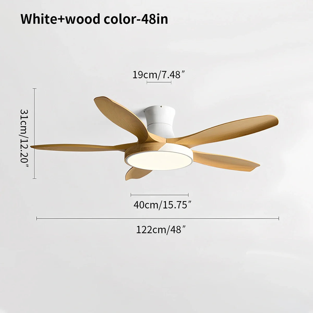Nordic 5-Flügel LED Deckenventilator mit Beleuchtung
