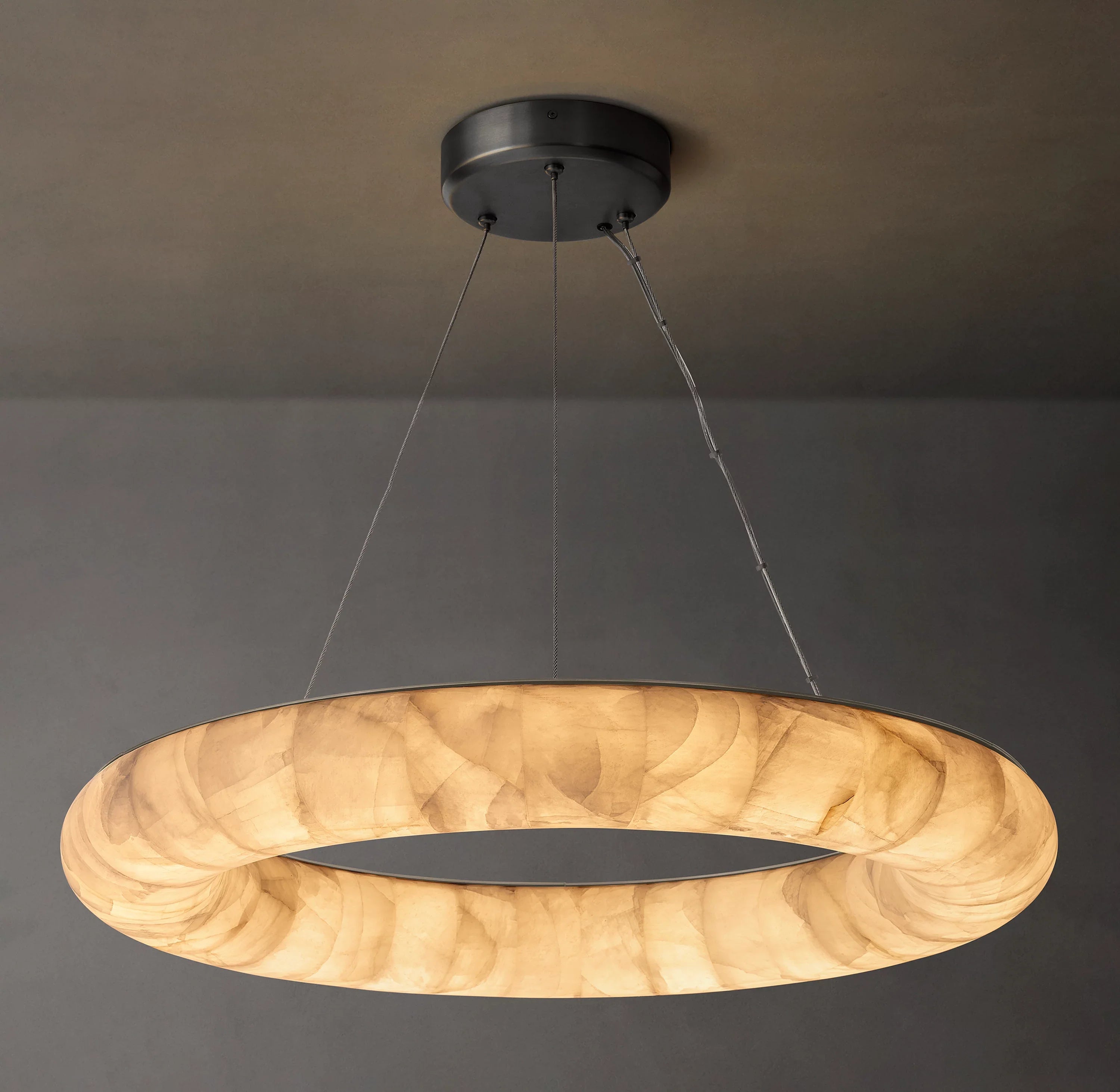 Lisse Ring Alabaster Chandelier - Rivage