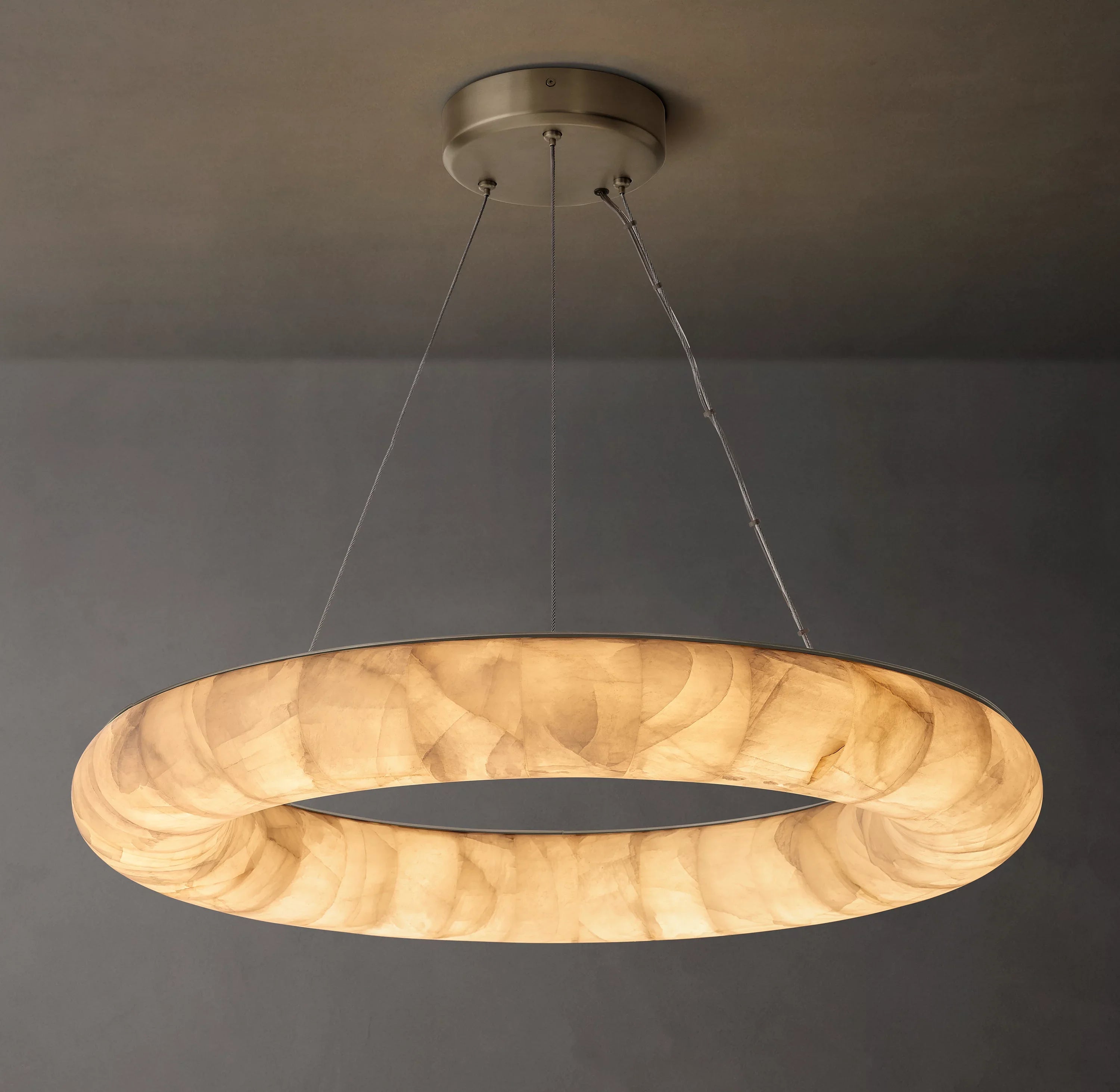 Lisse Ring Alabaster Chandelier - Rivage