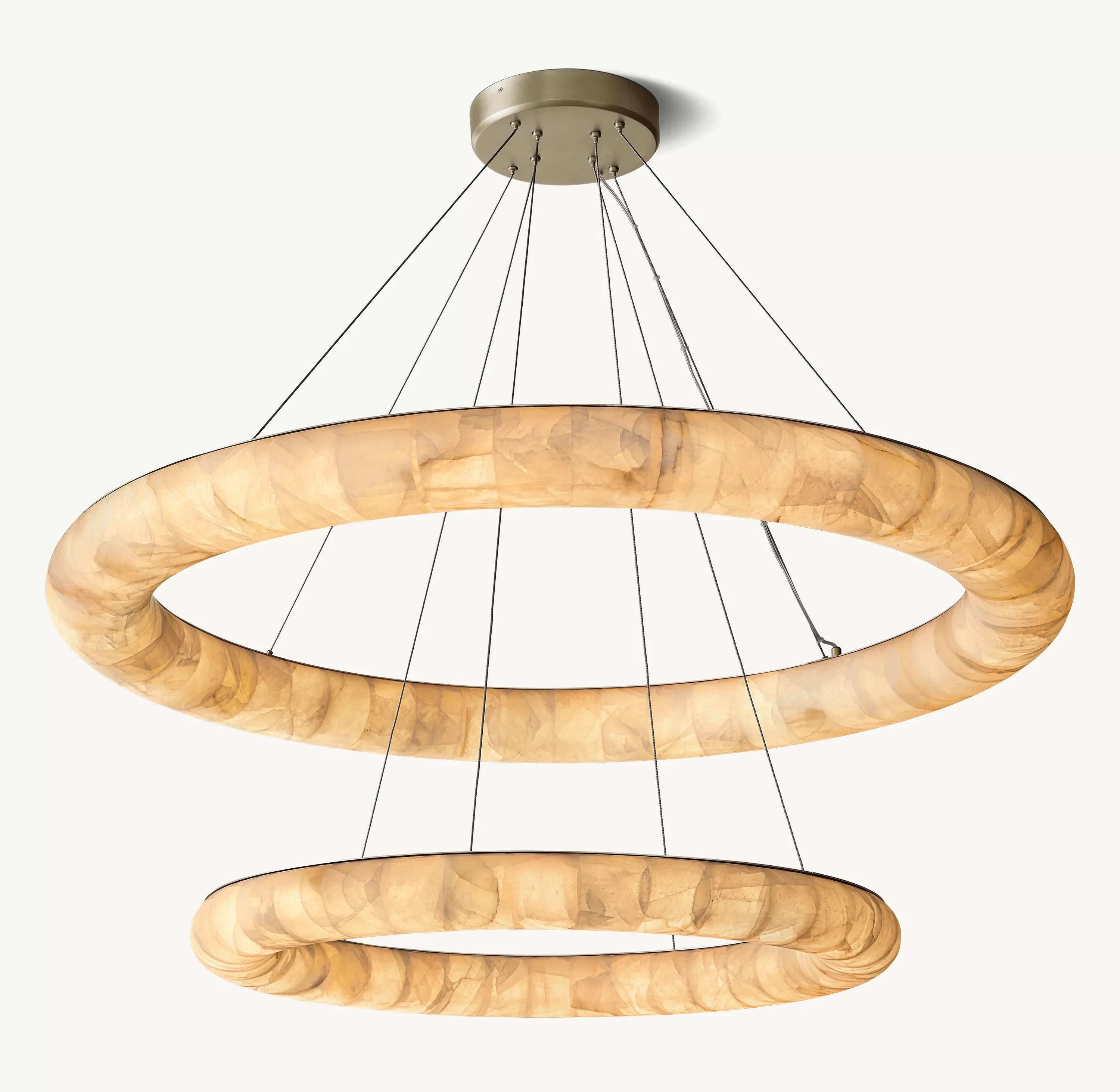 Lisse Ring Alabaster Chandelier - Rivage
