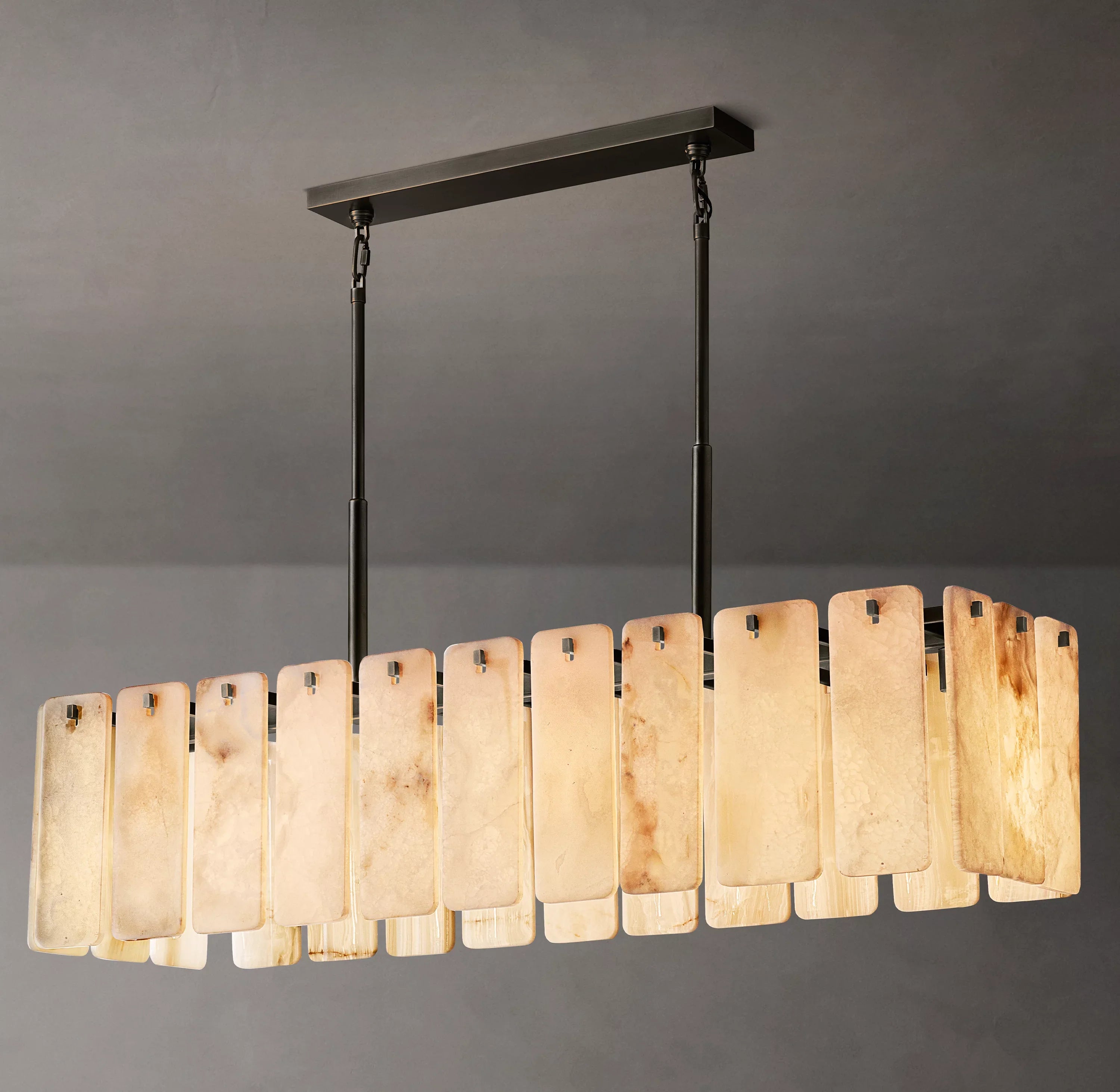 Alabaster Rectangular Chandelier - Calamette