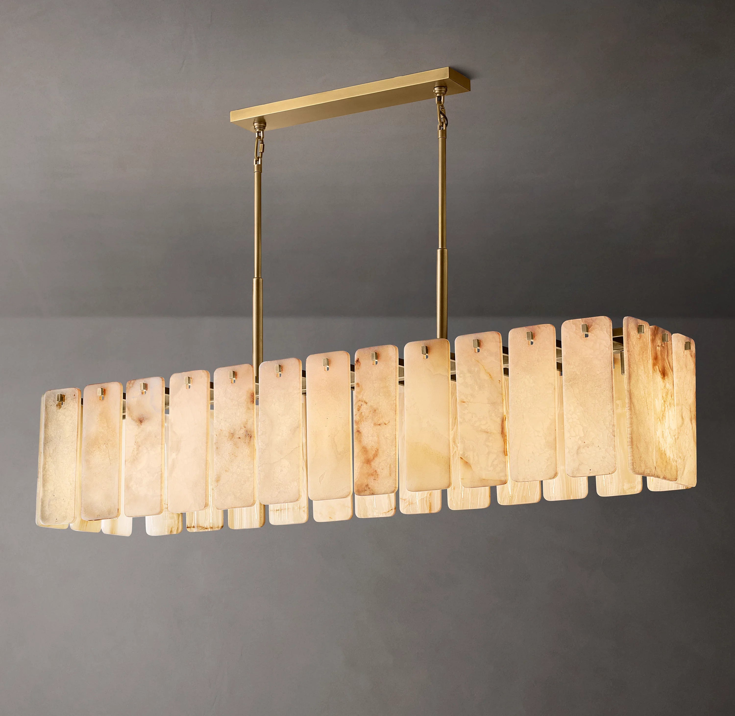 Alabaster Rectangular Chandelier - Calamette