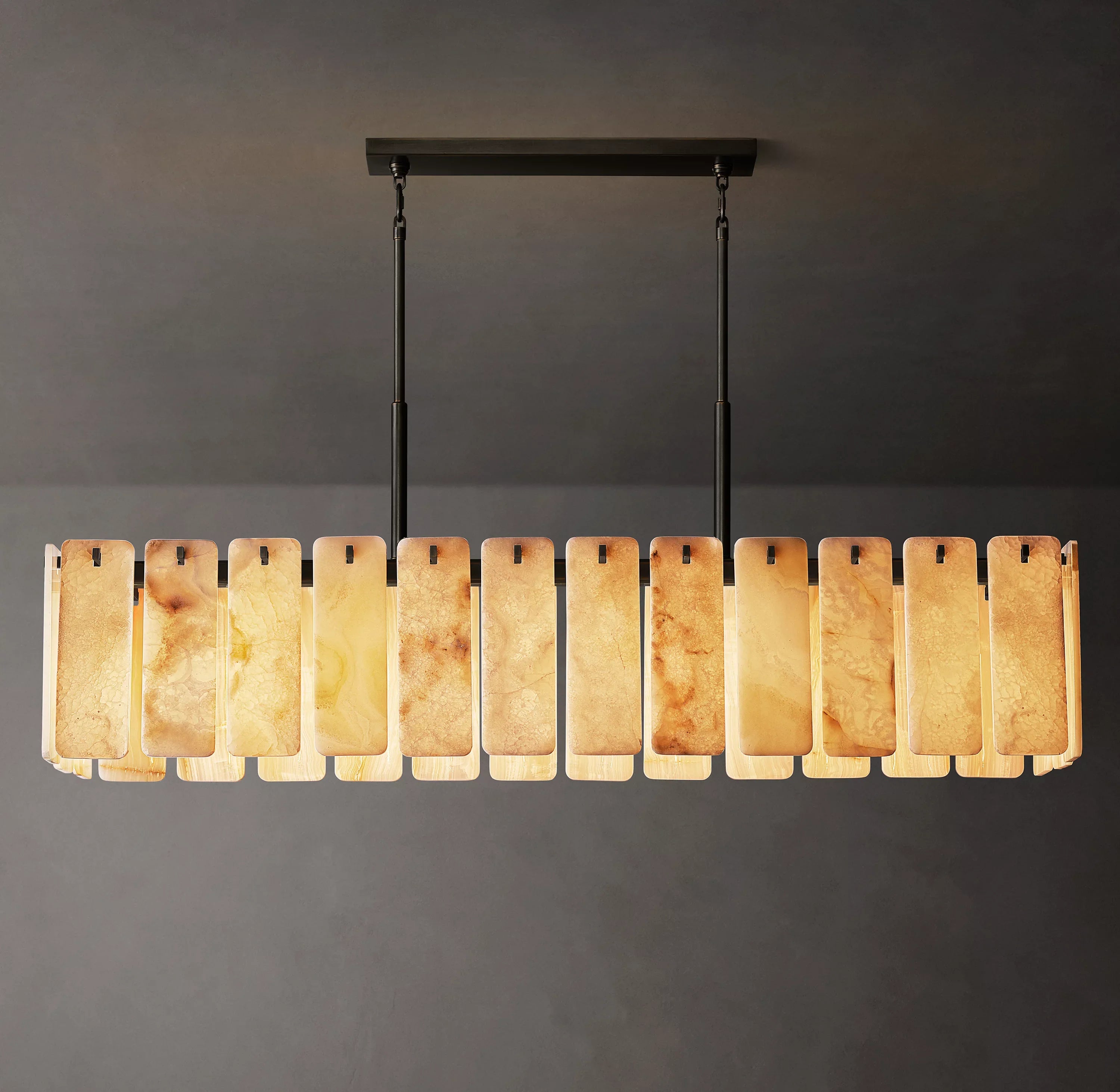 Alabaster Rectangular Chandelier - Calamette