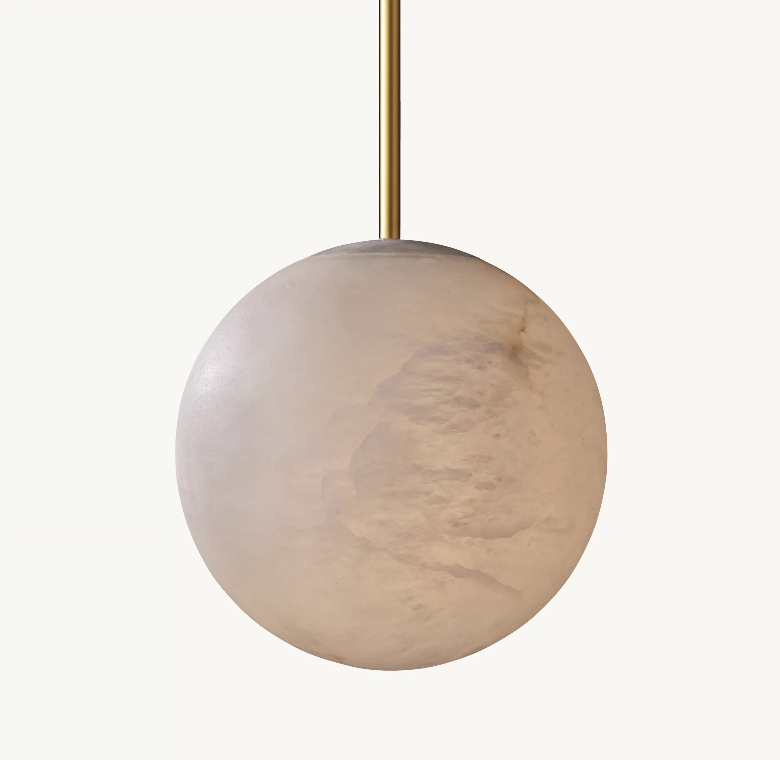 11 Inch Hand-carved Alabaster Globe Pendant Light - Celestial