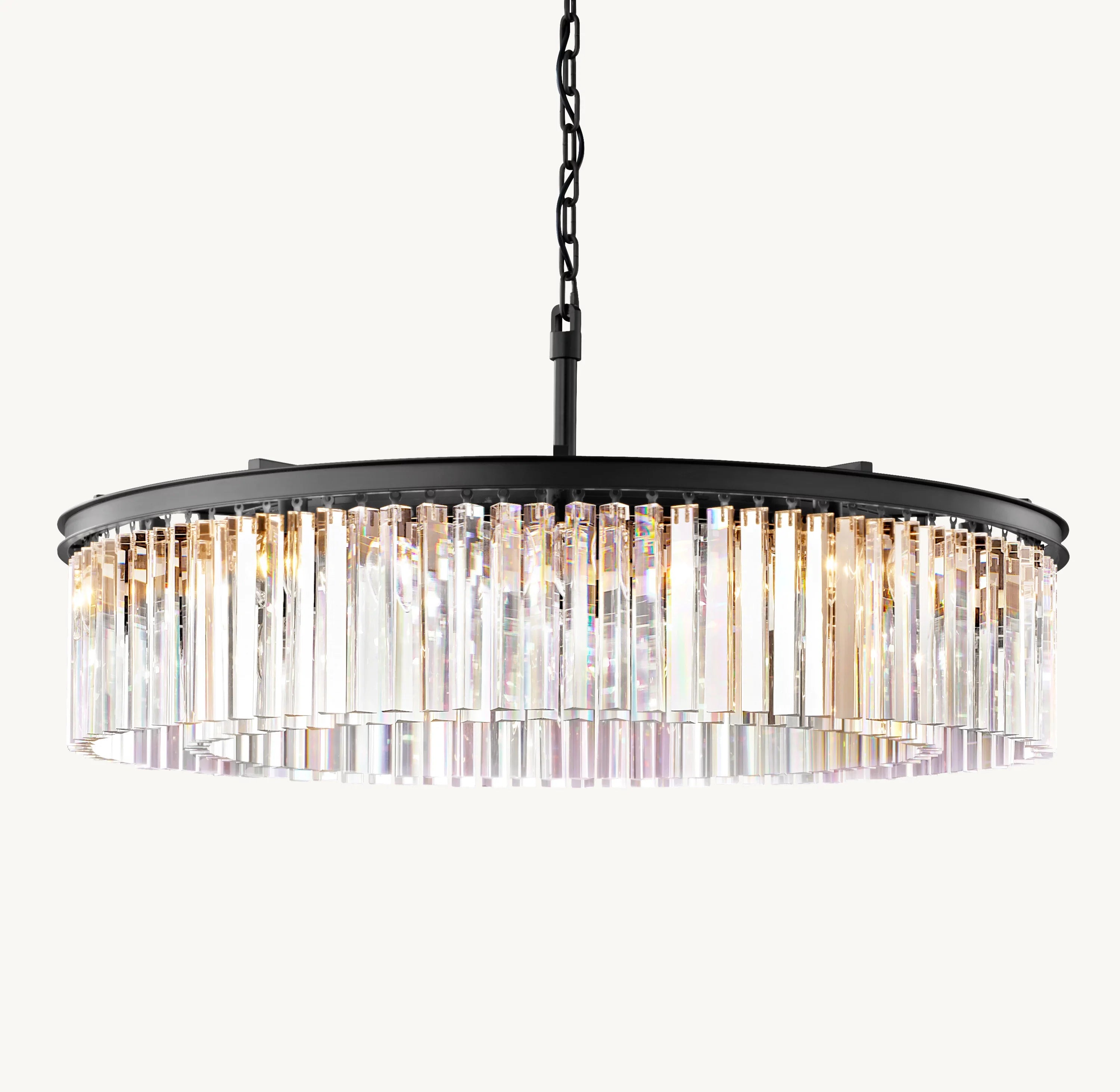 Crystal Prism Round Chandelier - Rhys