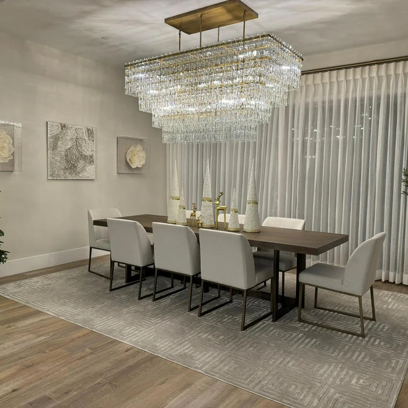 Chain Crystal Rectangular Chandelier - Marignan