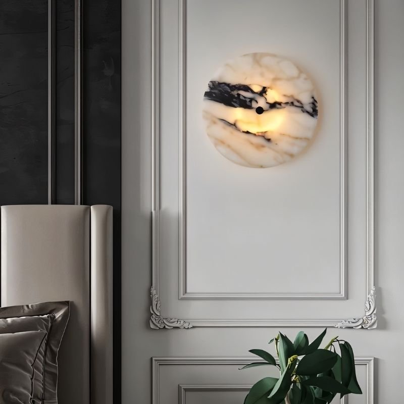 Marble Vein Alabaster Wall Lamp