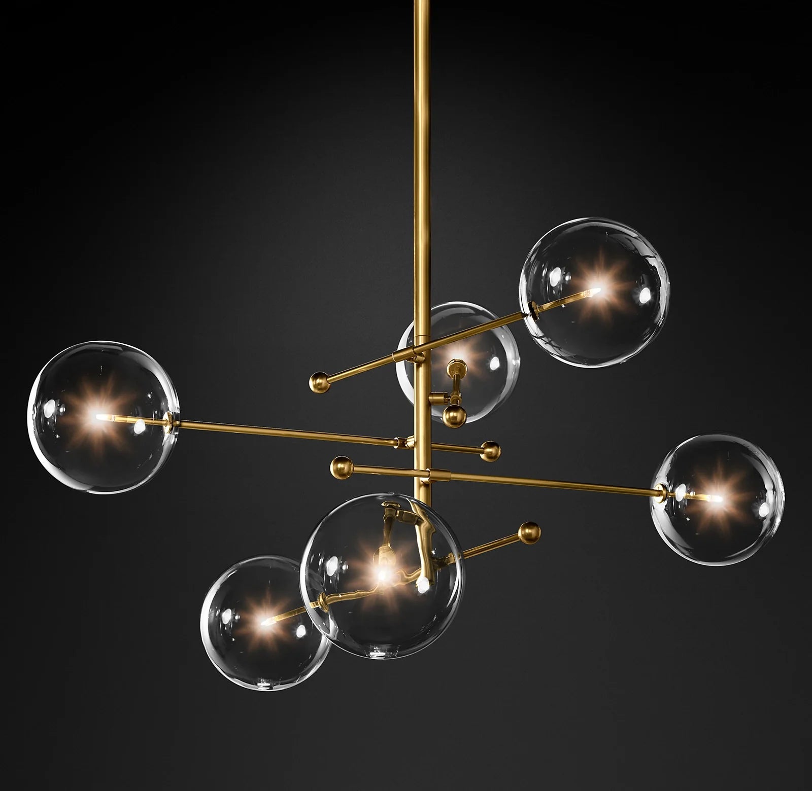 Sputnik Globe Glass Chandelier - Mobile