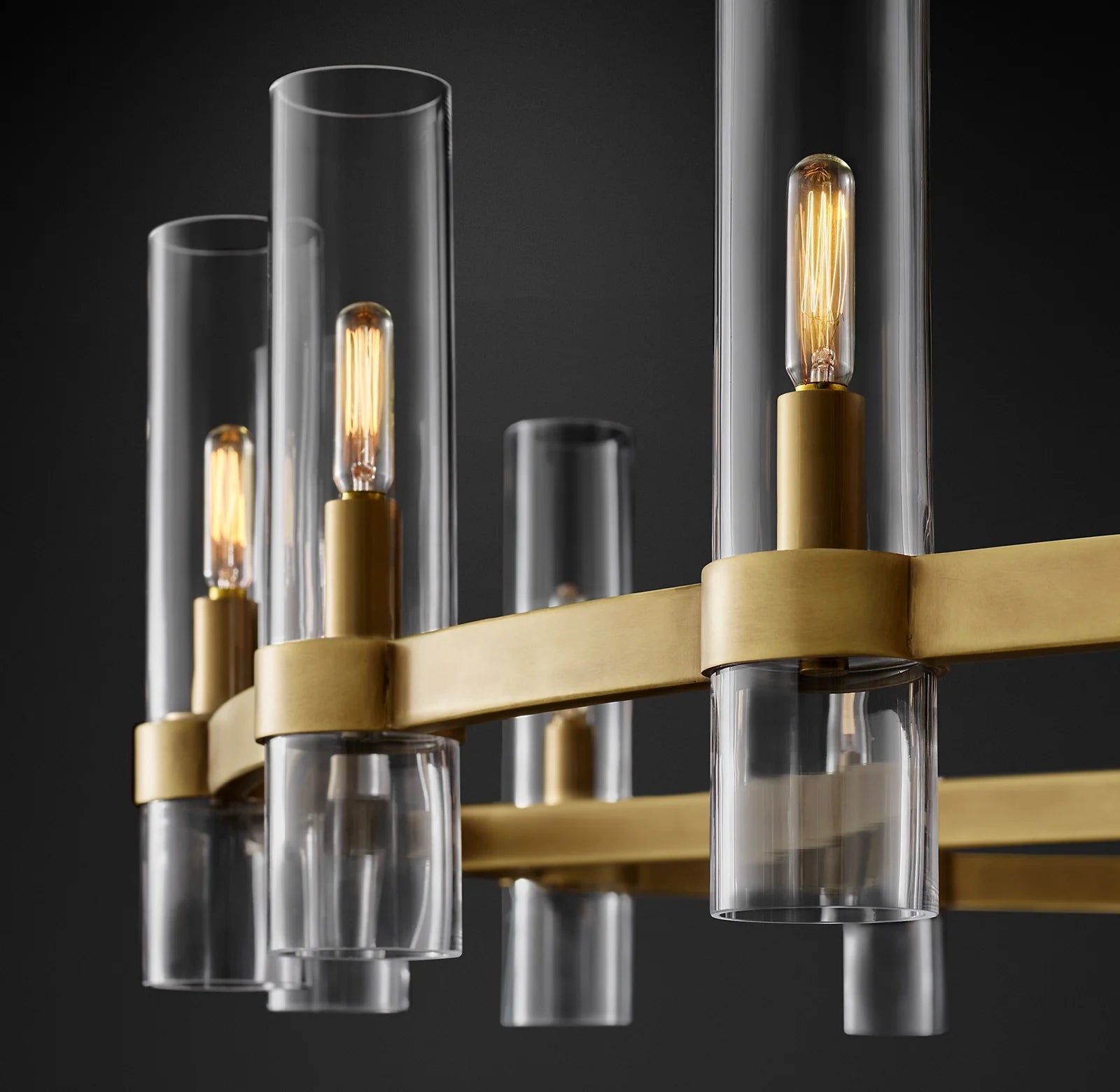 Cylindrical Glass Candle Round Chandelier - Ravelle