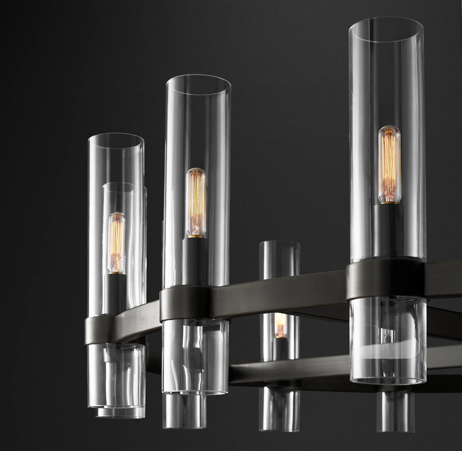Cylindrical Glass Candle Round Chandelier - Ravelle