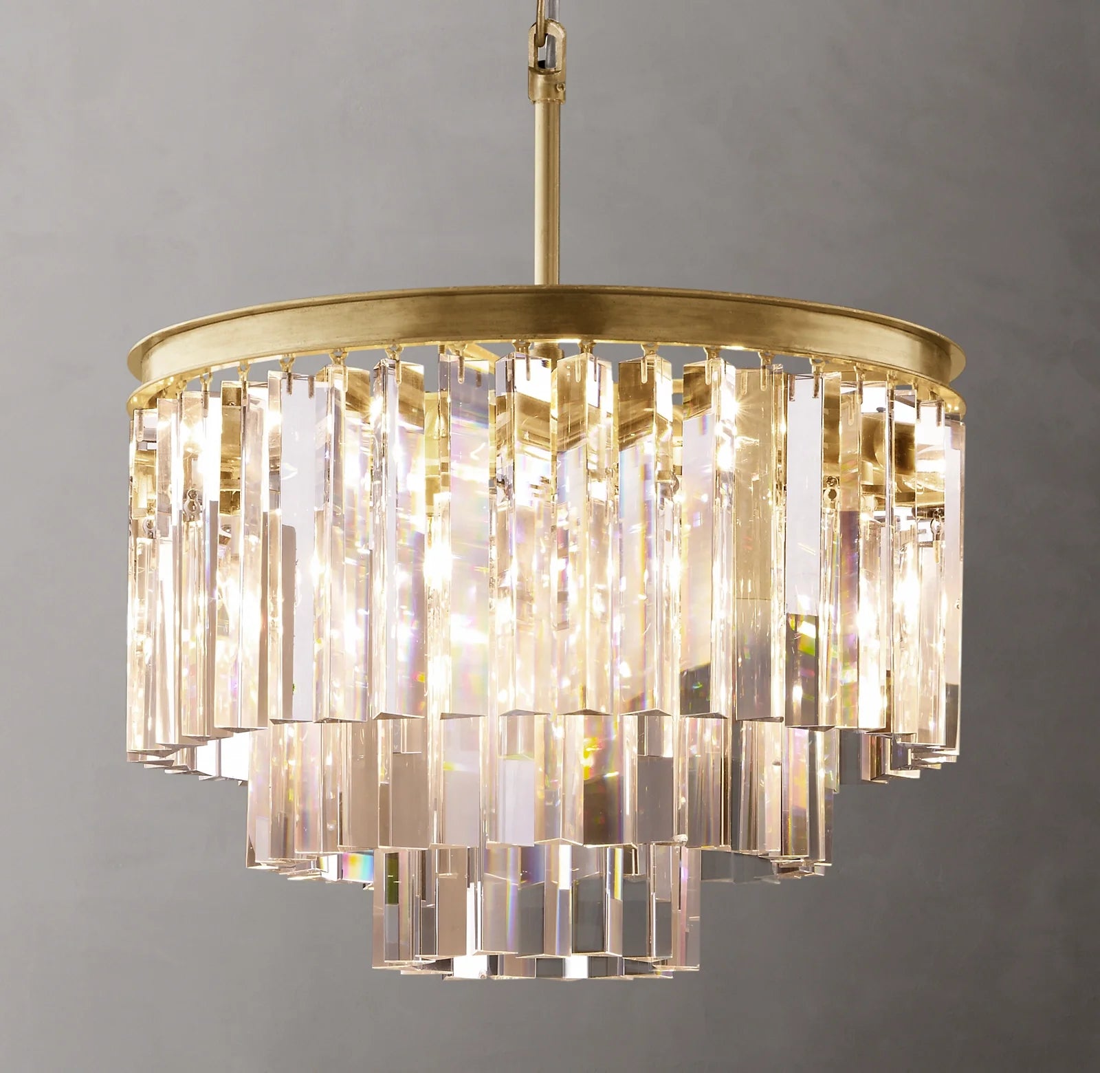 Crystal Prism Tiered Chandelier - Odeon