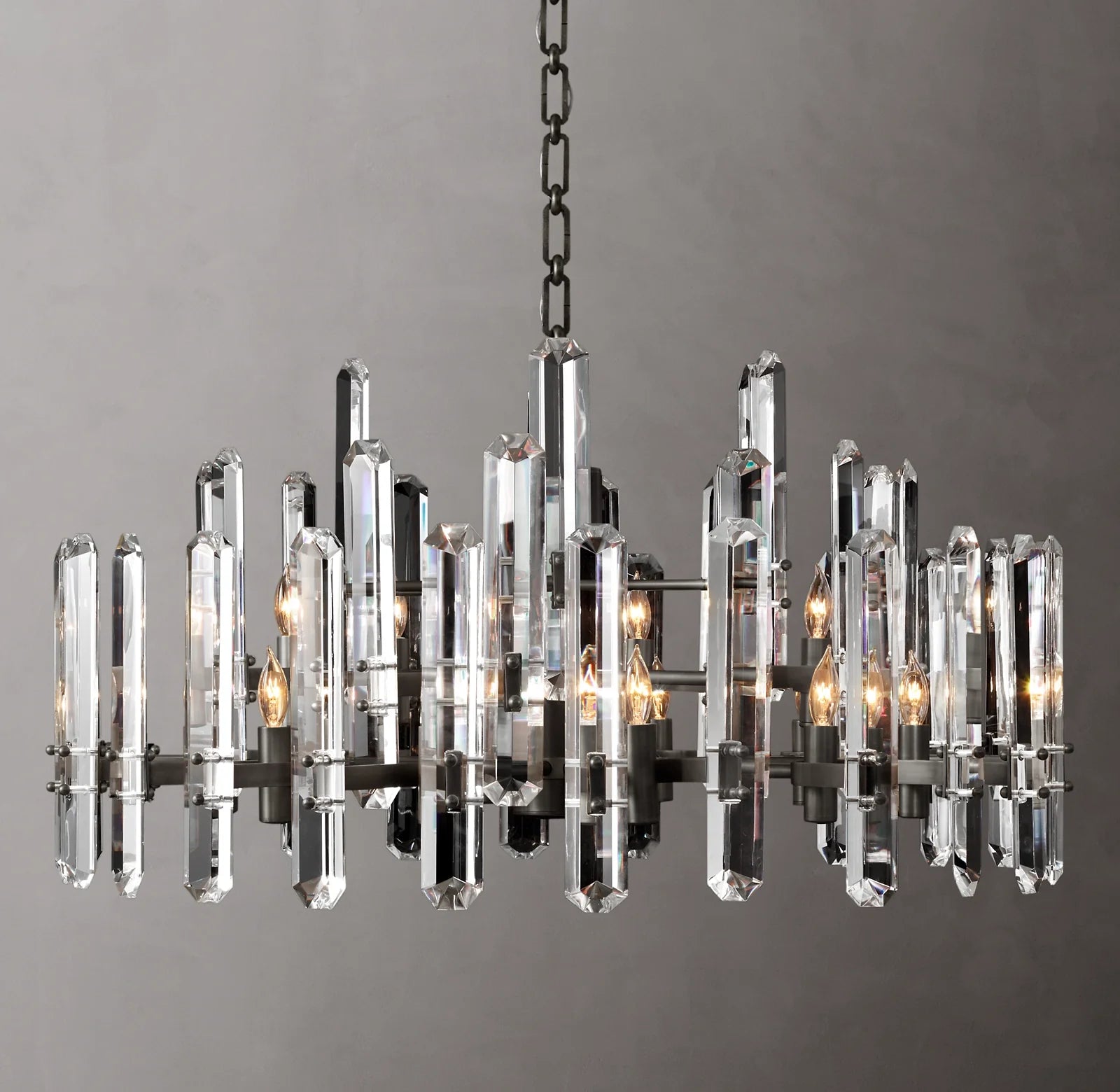 Crystal Prism Round Chandelier - Bonnington