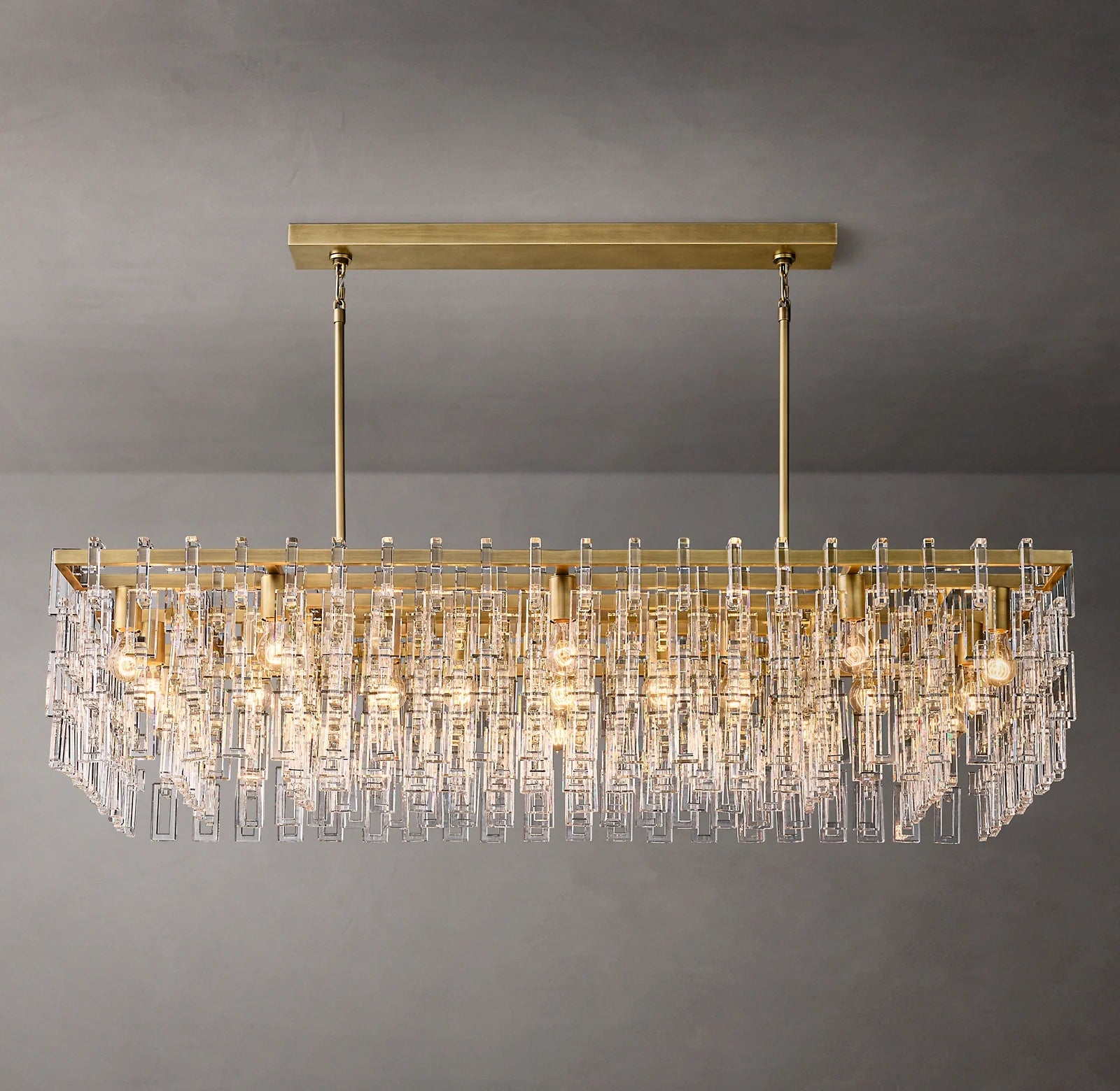 Chain Crystal Rectangular Chandelier - Marignan