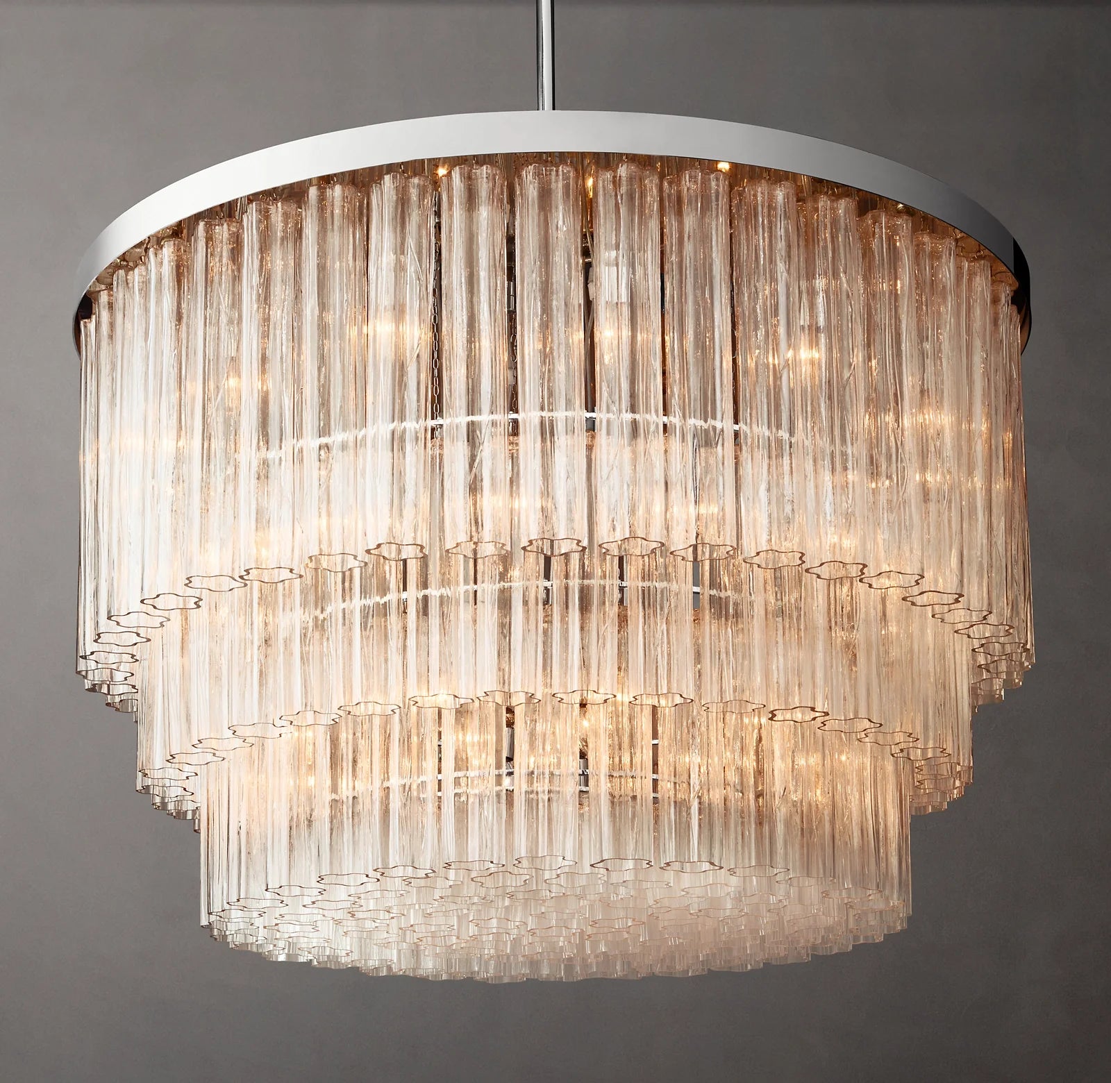 Tronchi Glass Tiered Chandelier - Cielo
