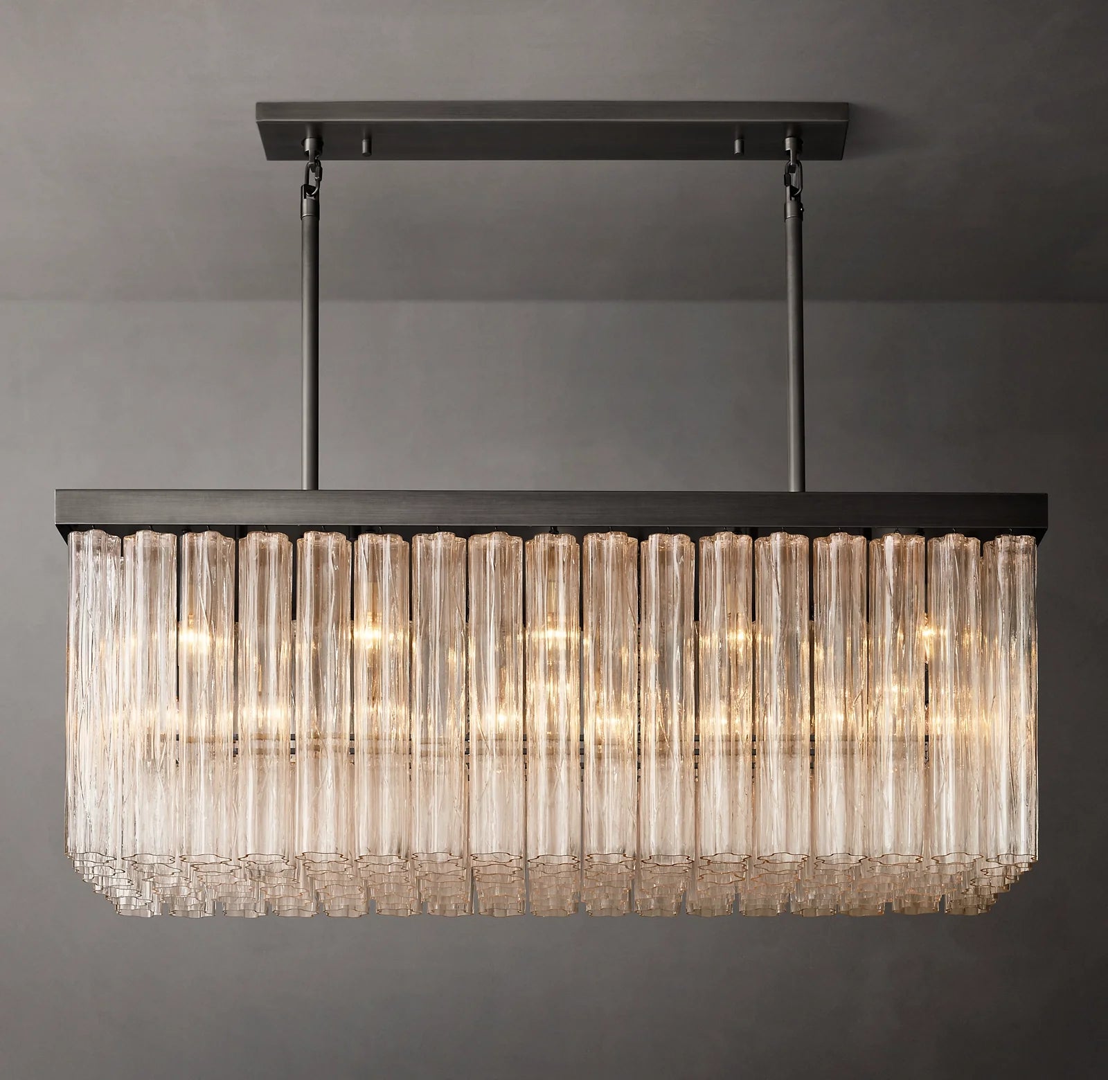 Tronchi Glass Rectangular Chandelier - Cielo