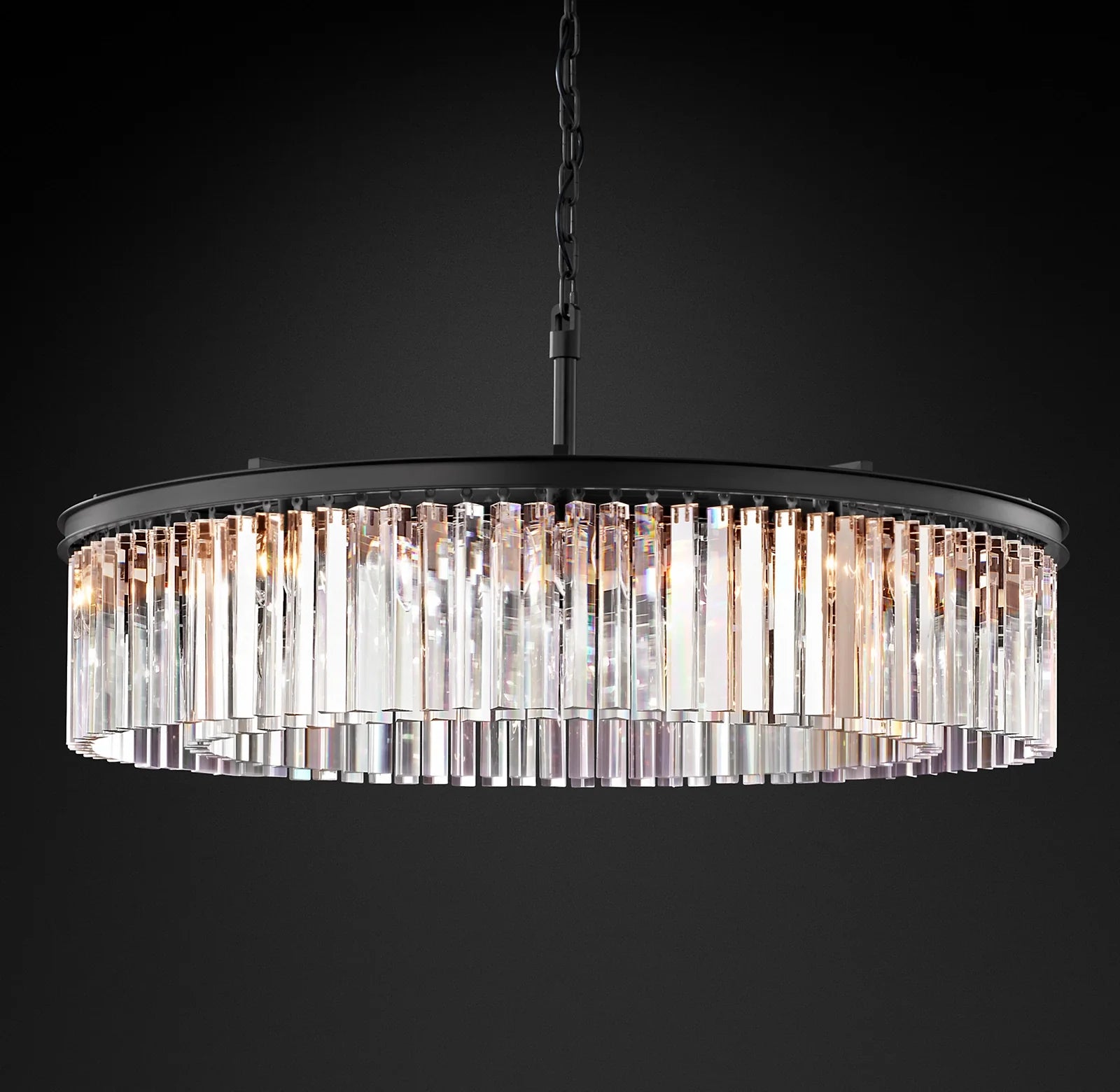 Crystal Prism Round Chandelier - Rhys