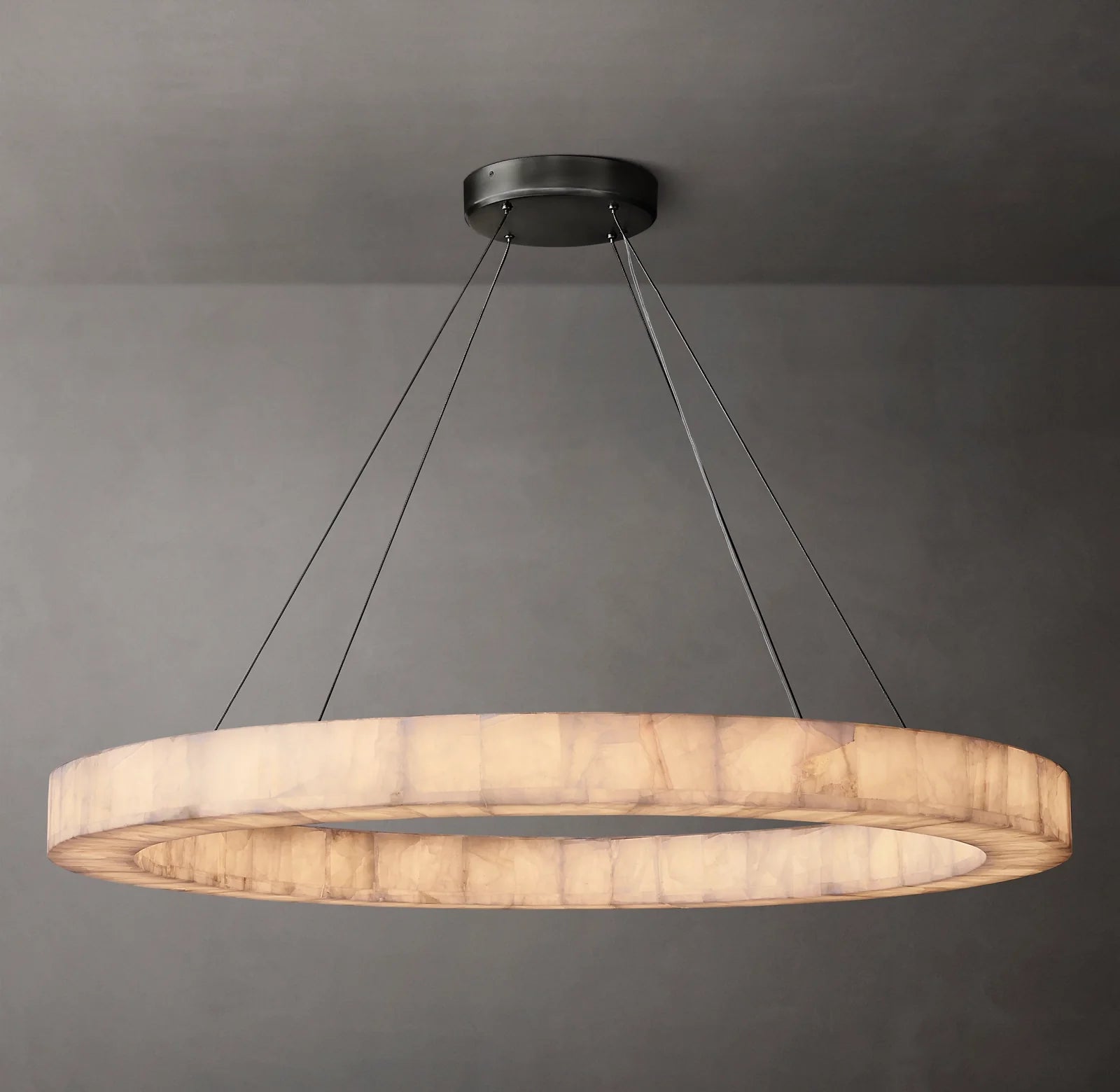 Lueur Round Alabaster Chandelier - Rivage