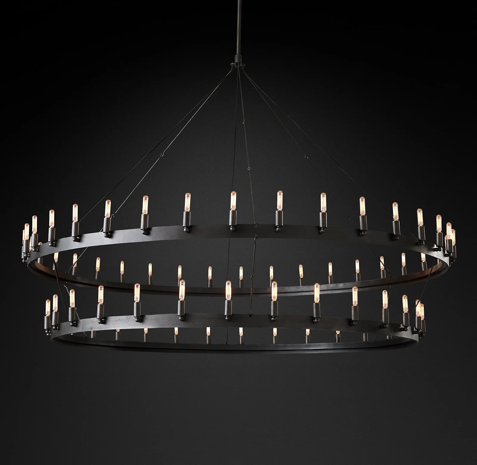 Vintage Filament Tubular Candle Tiered Chandelier - Camino