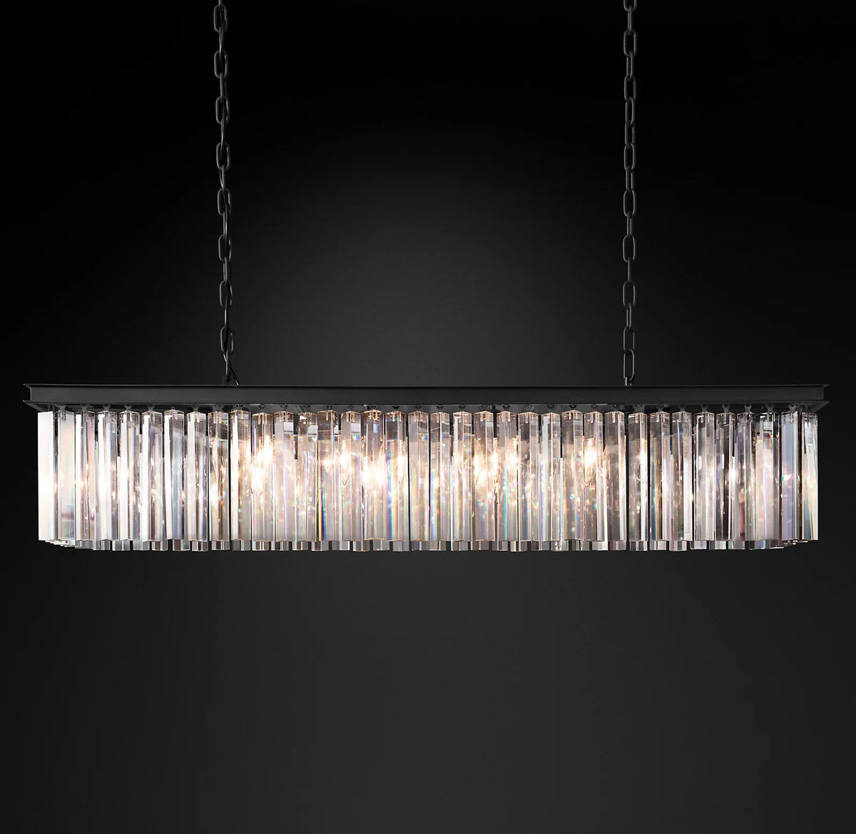 Crystal Prism Rectangular Chandelier - Rhys