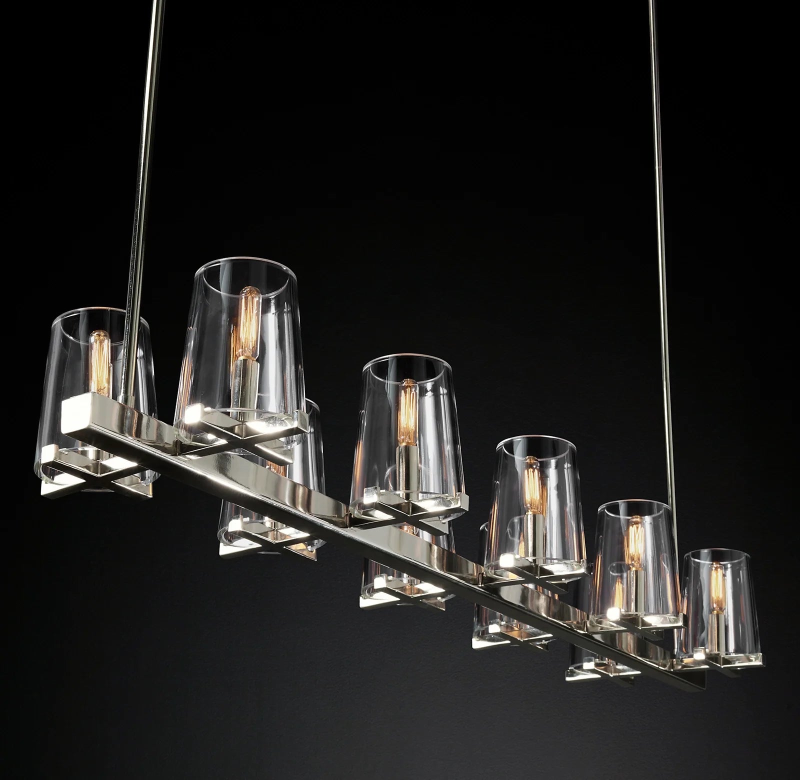 Hurricane Candle Linear Chandelier - Pauillac