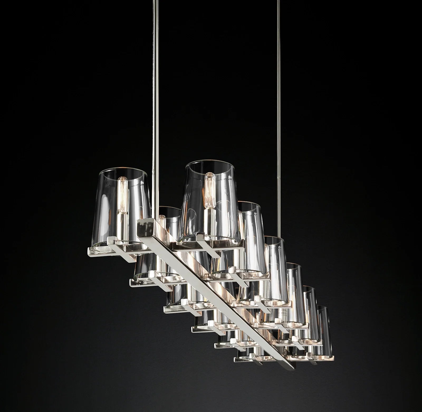Hurricane Candle Linear Chandelier - Pauillac