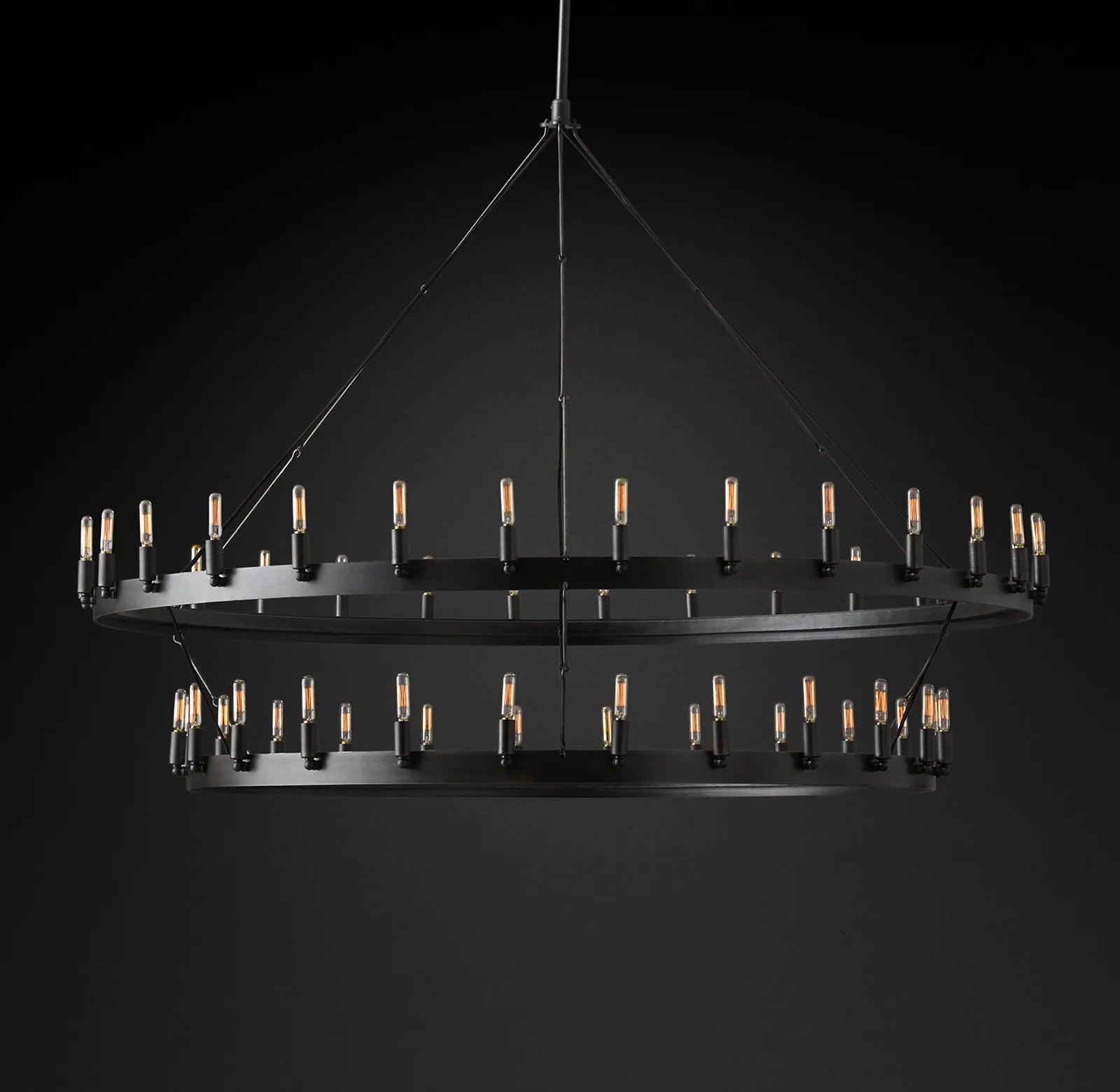 Vintage Filament Tubular Candle Tiered Chandelier - Camino
