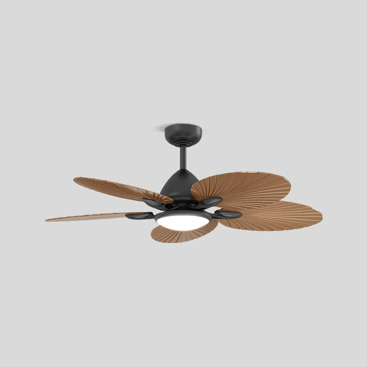 5-Flügel-Palmenblatt-Deckenventilator mit Beleuchtung